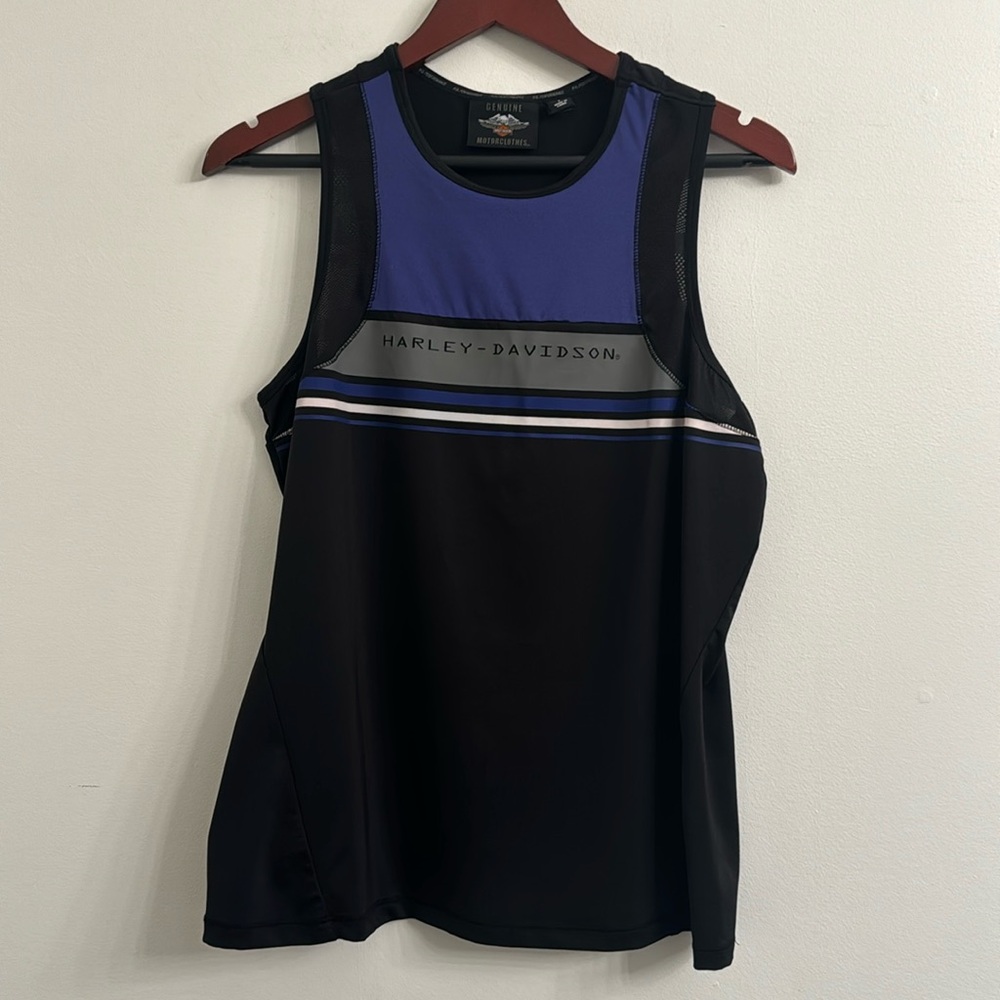 Harley-Davidson women's performance tank, mesh, purple/black